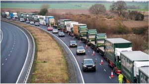 Lorry queue at Manston