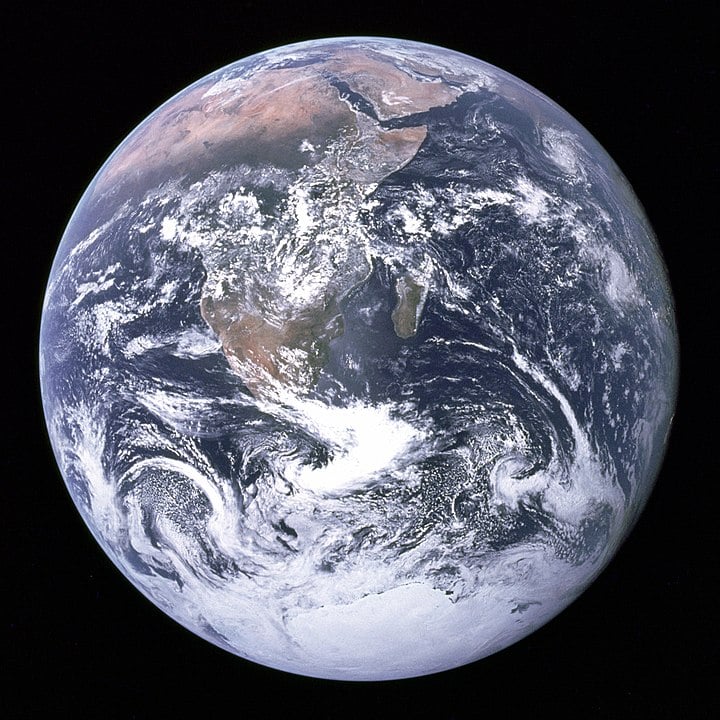 The Earth seen from Apollo 17 in 1972