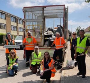 Litter pickers, including Thanet Green Party members