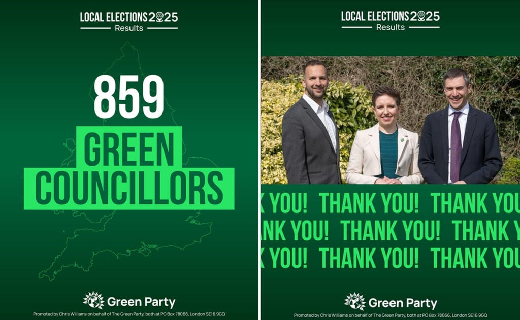 Thank you for voting Green